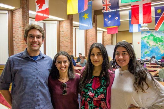 students at international studies career forum