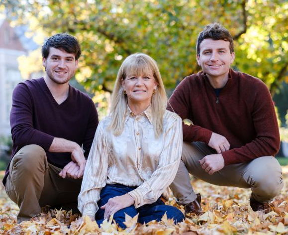 Jean Callahan with sons